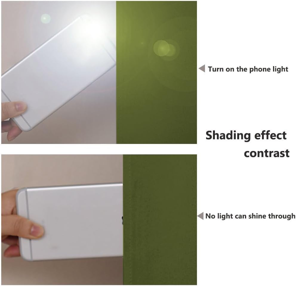 NICETOWN Olive Green Full Shade Curtain Panels, 37" Wide x 80" Long, Olive Green, Pair of Thermal Insulated & Energy Efficiency Blackout Drapes for Living Room, Lined Silky Performance Window Dressing