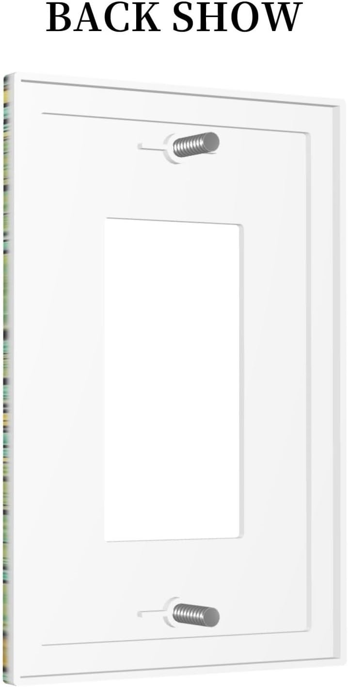 Decorative Outlet Covers William Morris Vintage Floral Yellow Flowers Green Leaf 1 Gang Single Rocker Light Switch Cover Plate Wall Plates GFCI Faceplate for Bedroom living Room Decor