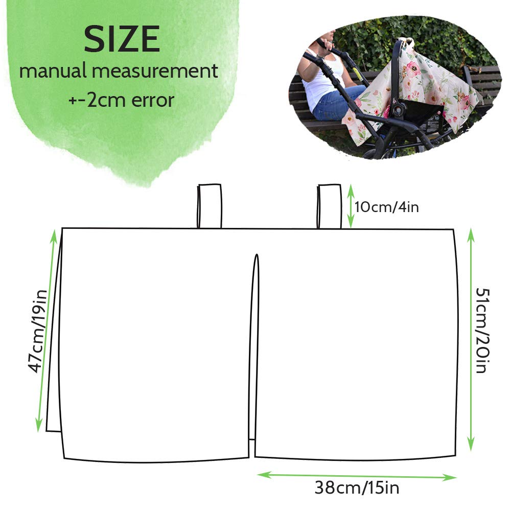 TANOFAR Car Seat Cover Baby, Carseat Covers Baby Boy Girl, Peekaboo Opening Infant Car Seat Cover for Winter, Warm & Cozy, Watercolor Floral