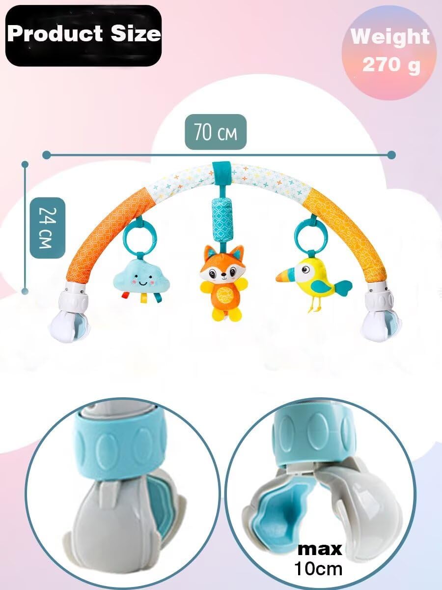 Pau1Hami1ton Baby Stroller Arch Toys, Car Seat Toys,Baby Gifts.S-19(Fox)