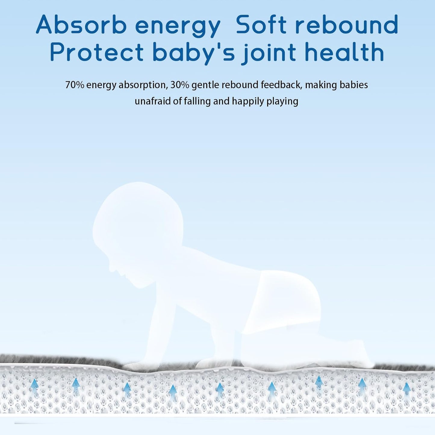 Baby Play Mat for Floor Tummy Time Mat Nursery Muscle Area Playroom Rug Tatami 79"x118" Memory Foam 1.3" Thick Crawling For Babies,Toddlers, Infants, Kids,Floor(Grey)