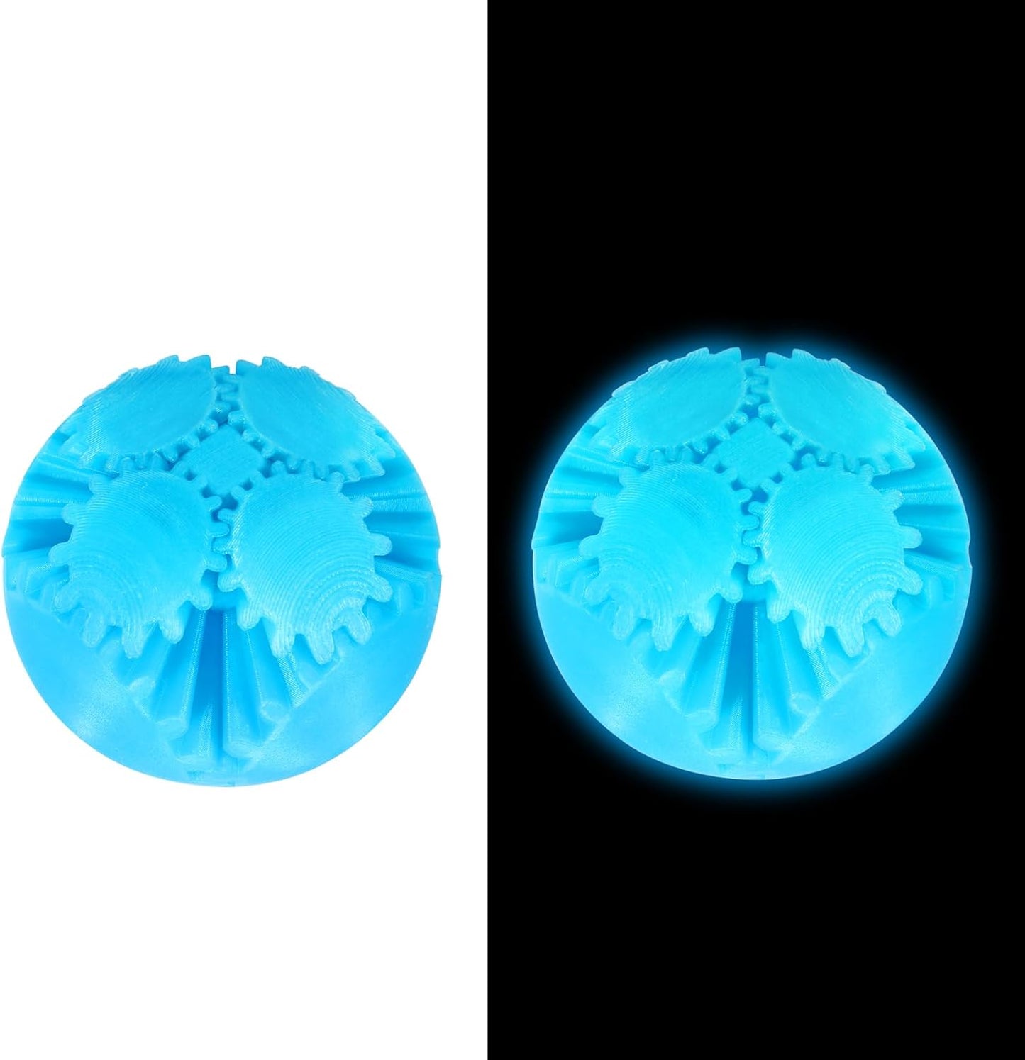 MerryXD Gear Ball Fidget Toy,GearSphere Desk 3D Printed Perfect for Stress and Anxiety Relaxing Fidget Toy Gear Fidget Sphere Activity Gear Ball for Adults Grow in The Dark Blue