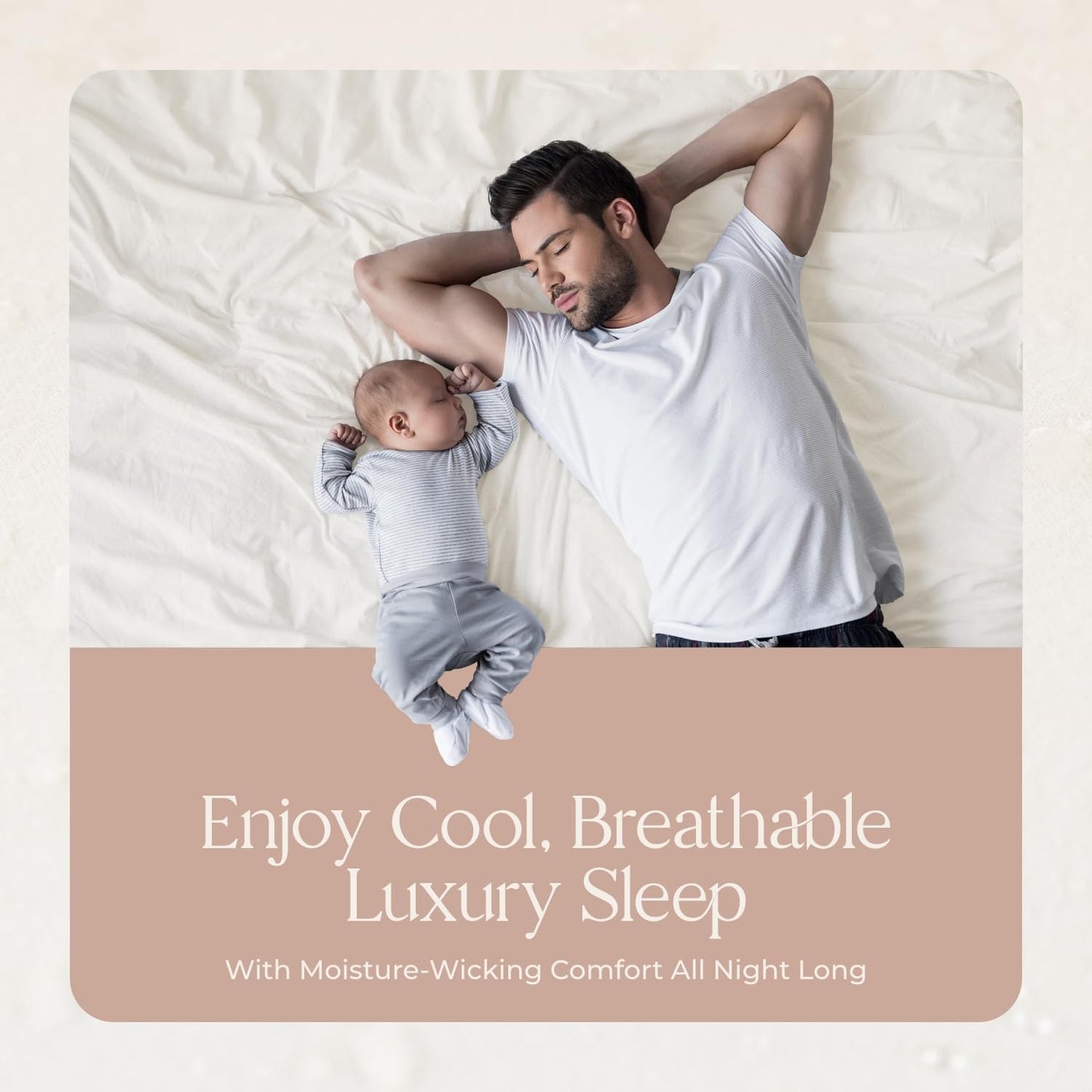 Organic Crib Mattress Protector - 100% Waterproof Crib Mattress Protector Pad with Soft Quiet & Breathable Triple Layer Protection for Sensitive Skin - GOTS Certified & Machine Washable (52"x28"x9”)