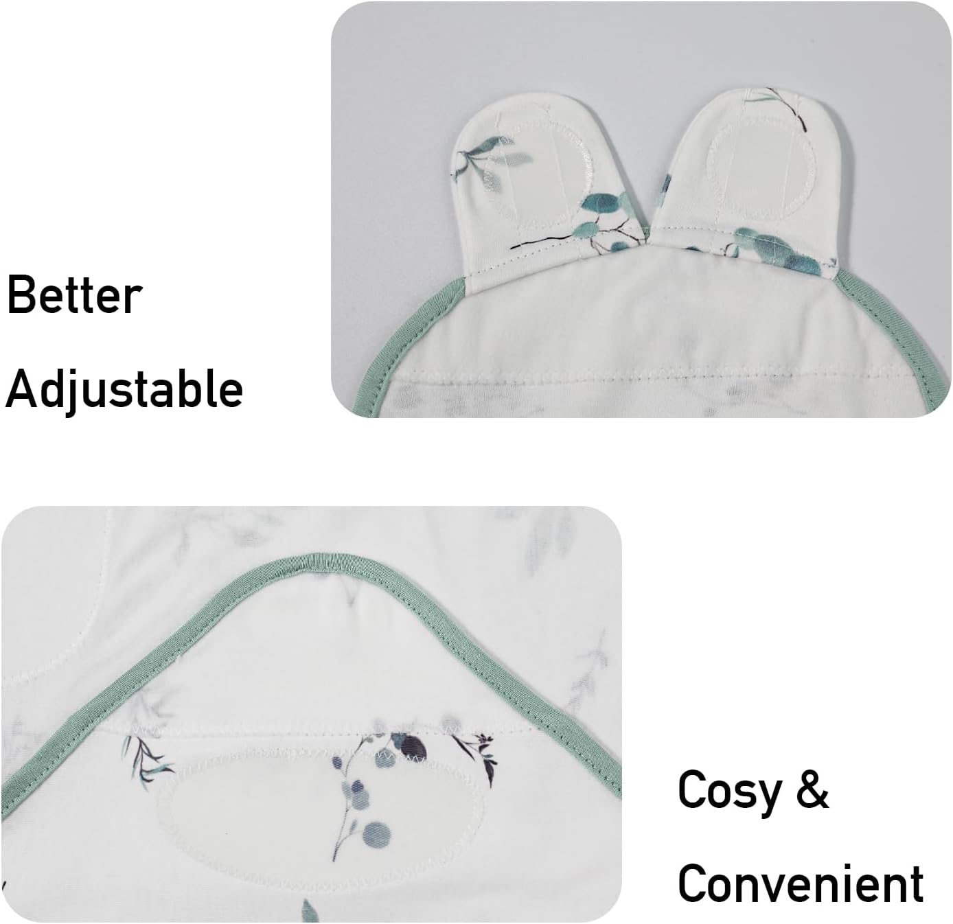 Baby Swaddle Sacks, 3-Pack Newborn Organic Cotton Swaddle Wrap, Adjustable Swaddling Blankets, Nursery Swaddling Essentials for Newborn 0-3 Months, Infant Shower Items Gift (Leaves & Trees)
