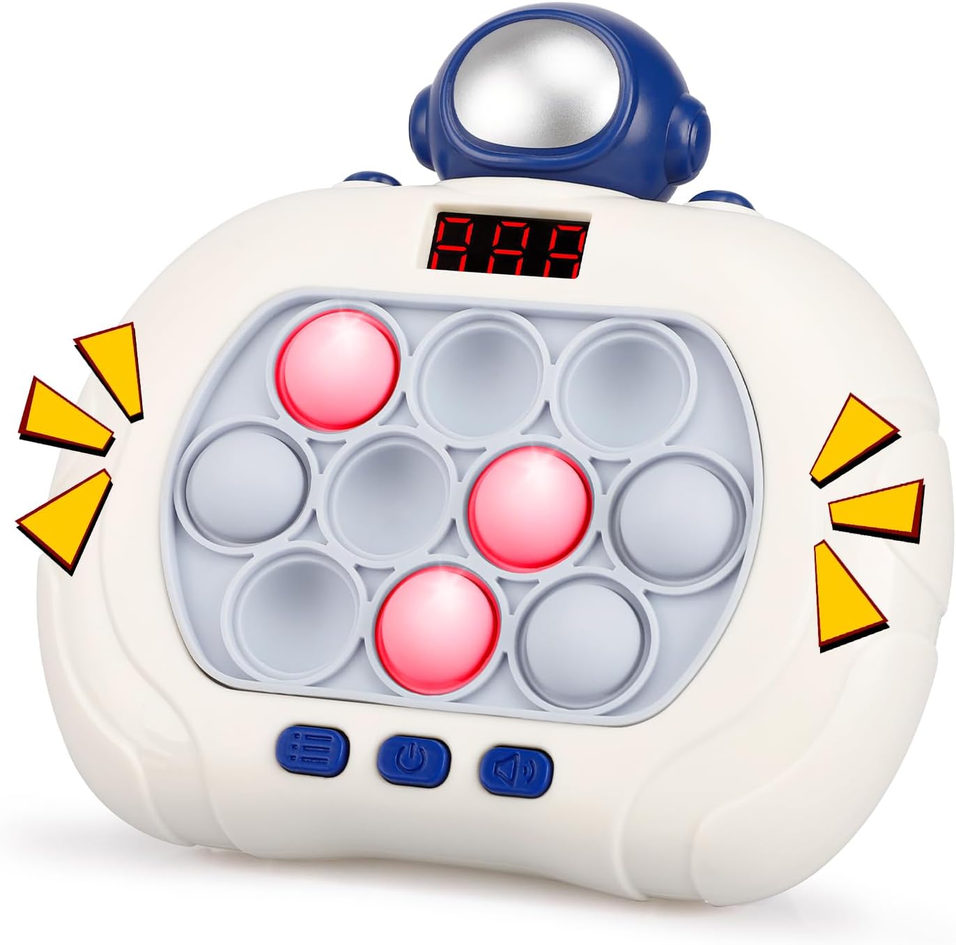 Fast Push Game Pop Fidget Toys for Kids, Fast Push Bubble Game, Handheld Puzzle Game Sensory Toys with LED Screen, Quick Push Light Up Game Gifts for 3-12 Year Old Girls Boys