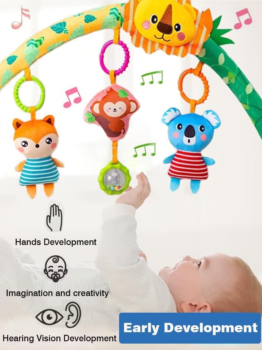 Pau1Hami1ton Baby Stroller Arch Toys, Car Seat Toys,Baby Gifts.S-19(Lion)