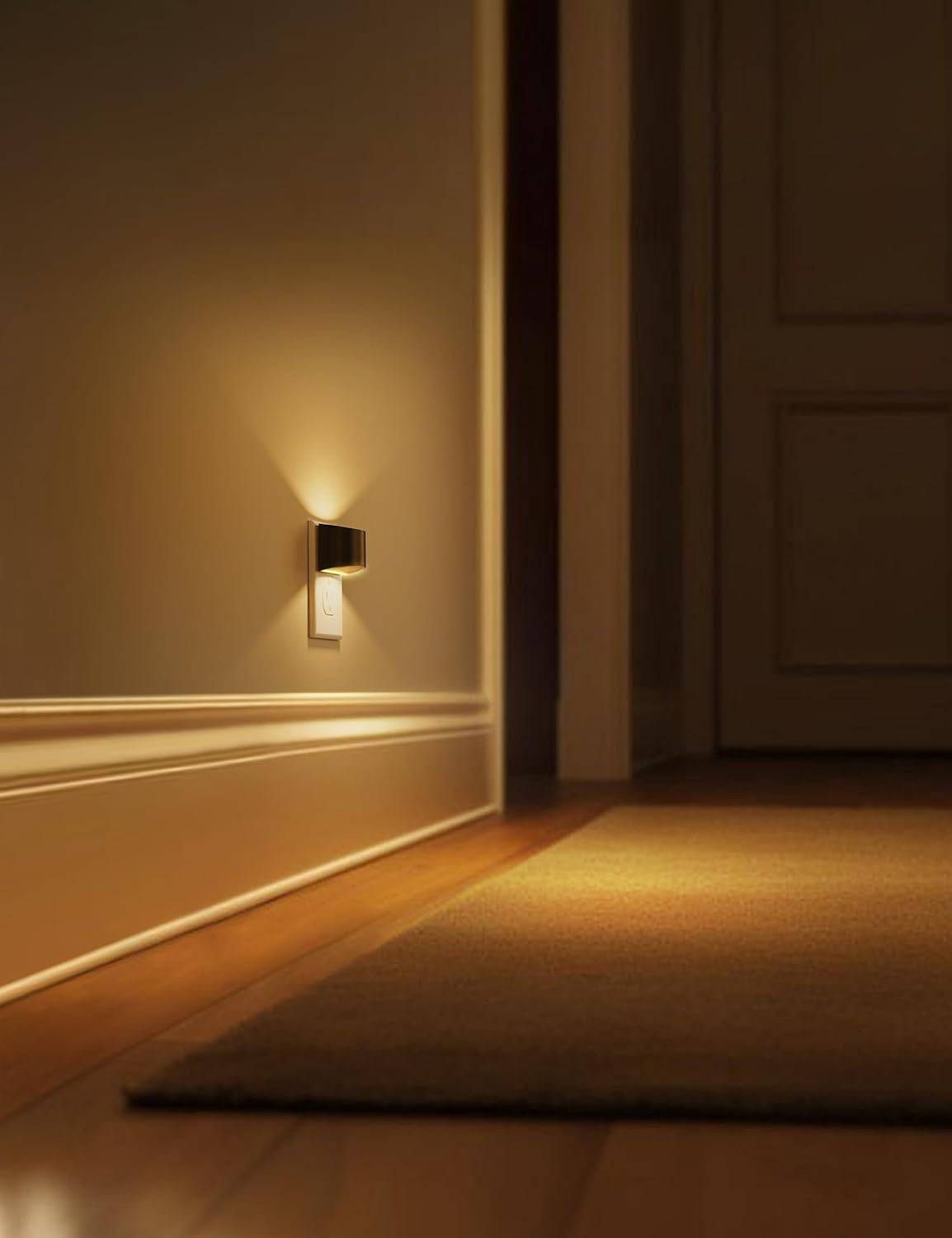 L LOHAS LED Night Lights Plug into Wall 2 Pack, Dusk to Dawn Sensor Nightlight, Brightness Adjustable, 3000K Soft White