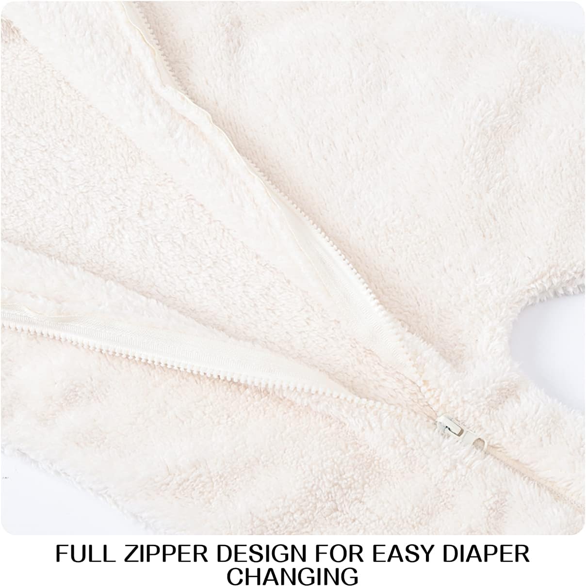 Baby Fleece Jumpsuits Infant Bear Ear Snowsuit Newborn Hooded Romper Warm Coat