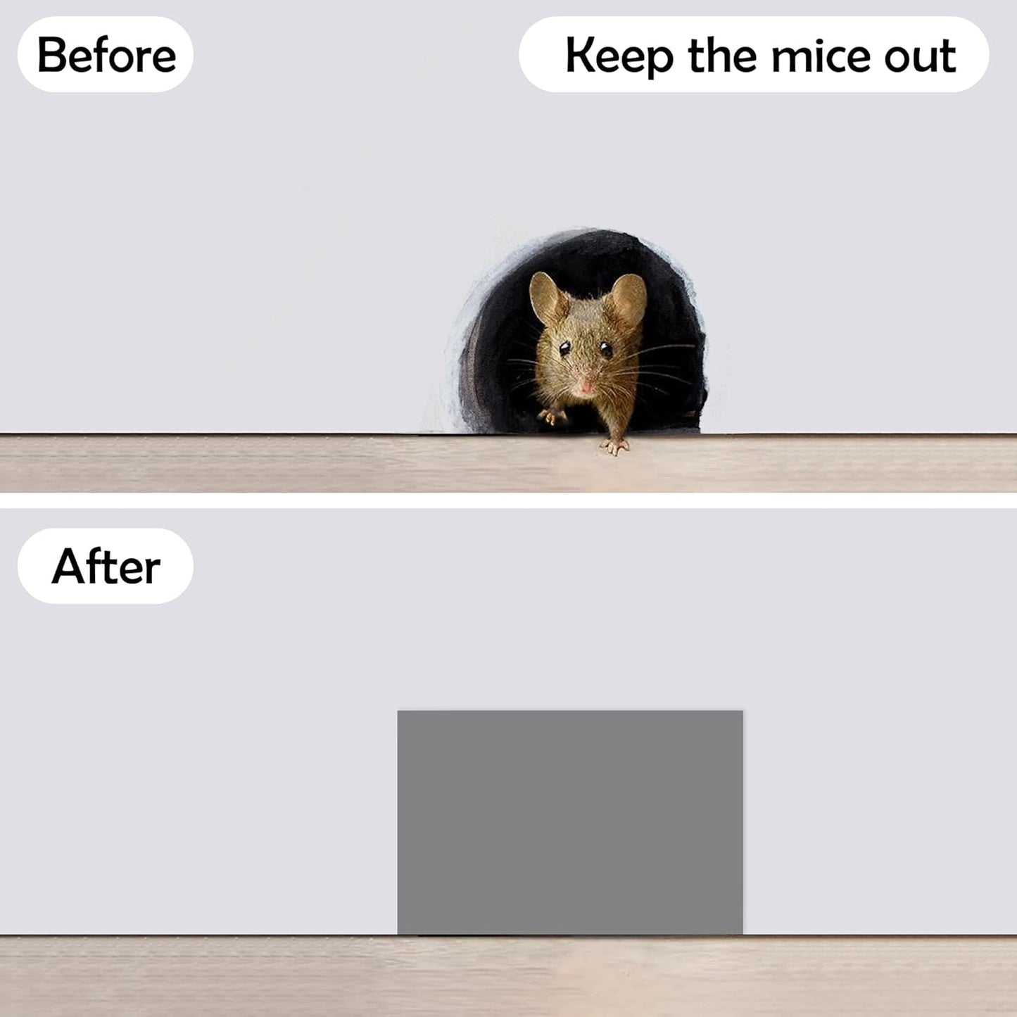 Rubber Bond Self-Adhesive Rubber Wall Outlet Cover Plate 5 Pack - Easy to Apply Peel & Stick Drywall Hole Patch - 5x3 Inch Screwless Blank Wall Plate Cover - Premium Rubber Wall Hole Cover (Grey)