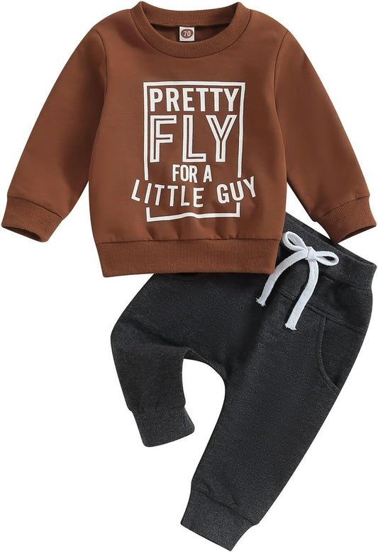 Baby Boy Clothes Fall 6 12 18 24 Months Football Long Sleeve Pullover Tops & Pant Sets Toddler Winter Outfits