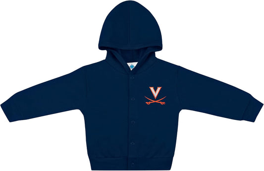 Creative Knitwear College Baby Snap Hooded Jacket - Team Logo, Multiple Colors, for Boys & Girls, (0-24 Months)