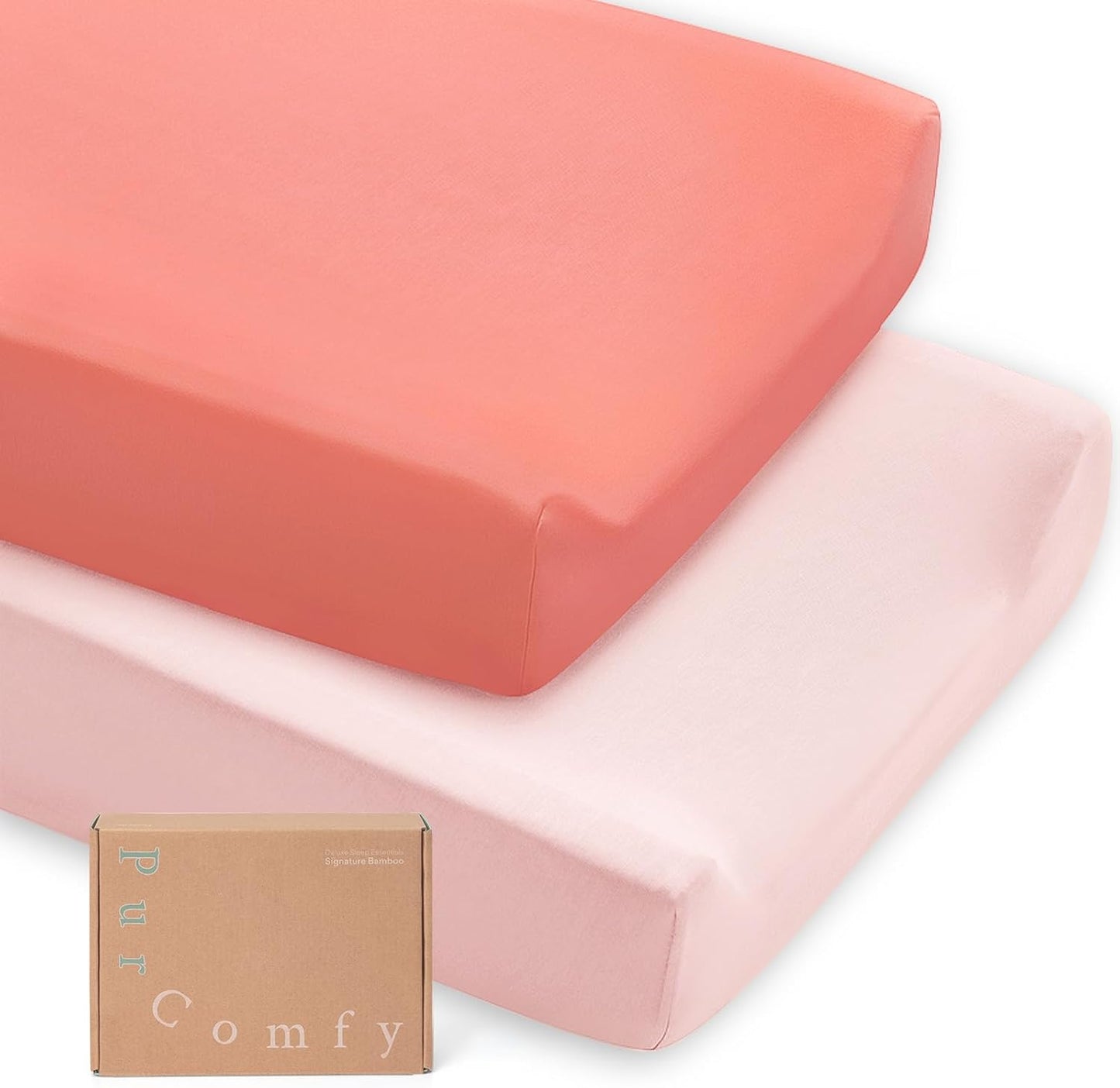 Supersoft Diaper Changing Pad Covers, 2-Pack Premium Bamboo Viscose Change Table Pad Covers for Baby Girls and Boys, Hypoallergenic Stretchy Changing Table Cover Sheets