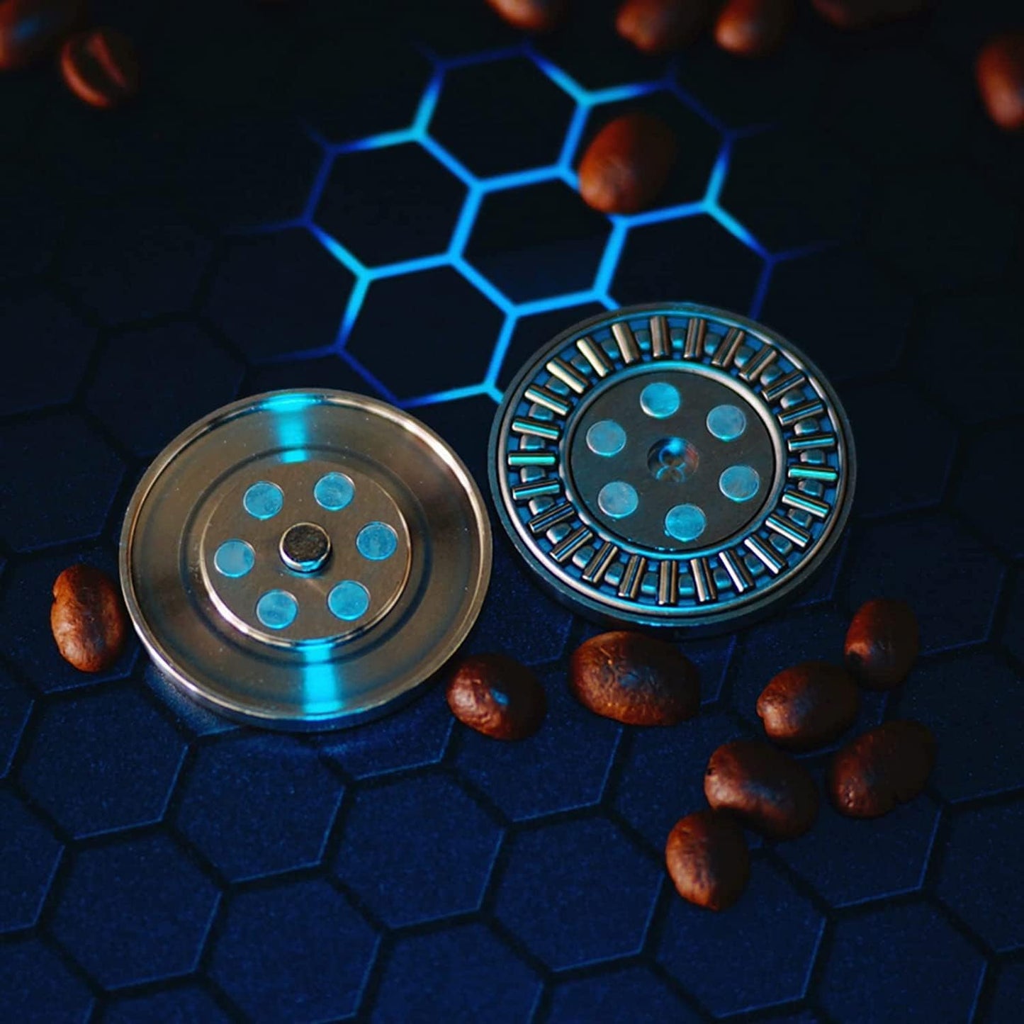 Haptic Coins Fidget Slider Fidget Clicker Adult Metal EDC Office Decor for Desk Toys Perfect for ADHD, ADD Anxiety Relief Gifts for Men