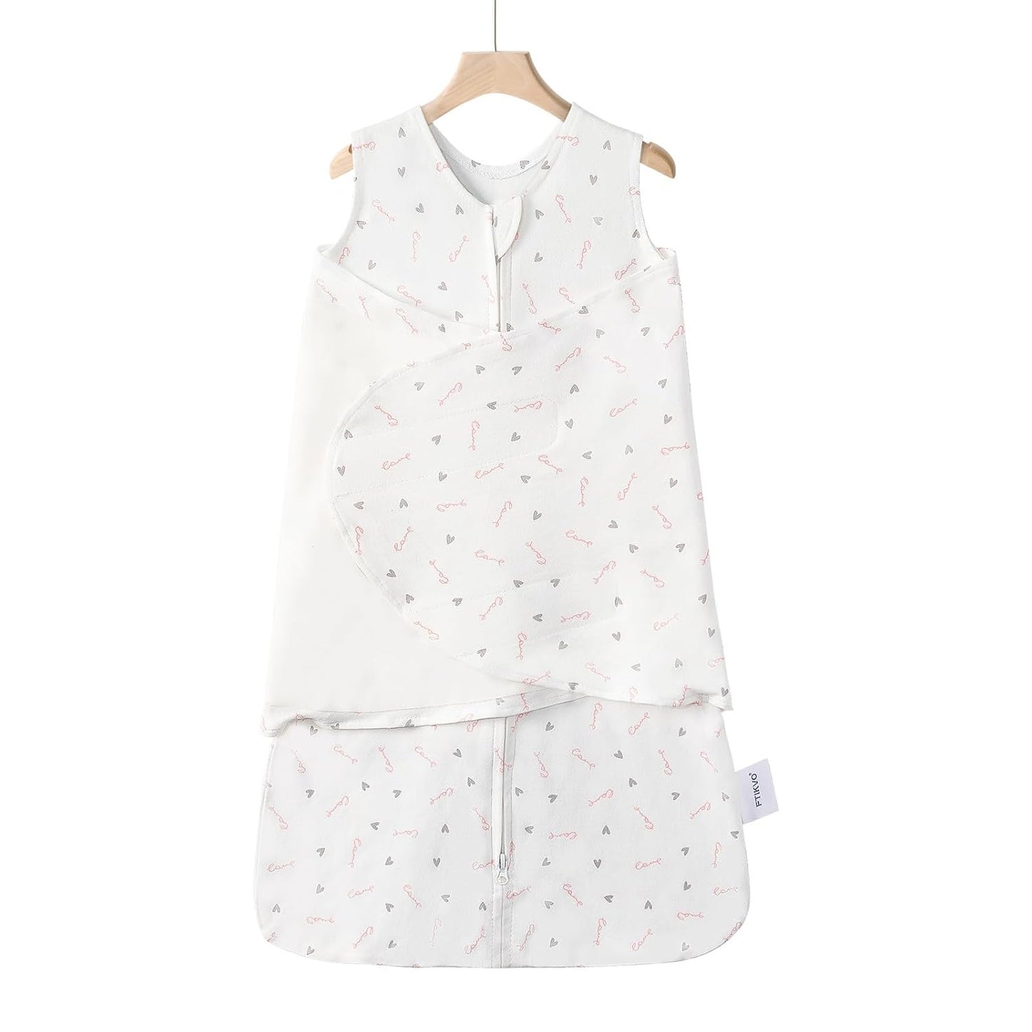 Swaddle-Blanket Baby Girl & Boy Swaddles Newborn Infant Transition 100% Cotton Wrap Blankets, 3-Way Adjustable Wearable Blanket, TOG 1.0 (Love, 3-6 Month)