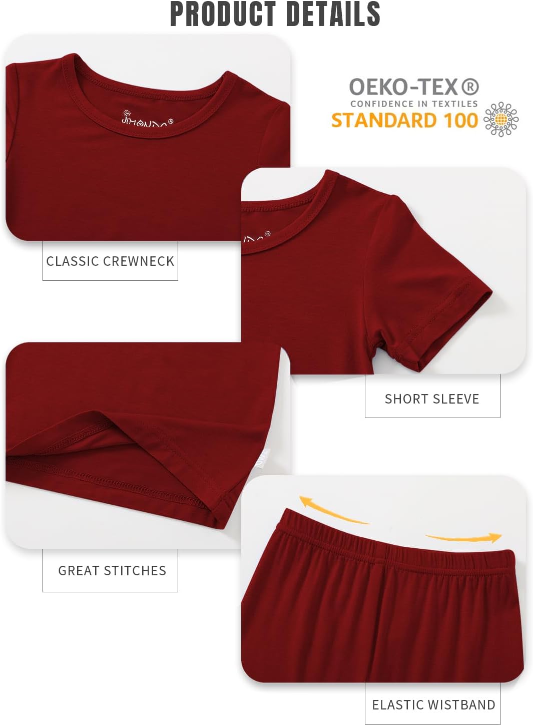 Jimonda Baby Boys Girls Pajama Sets Toddler Sleepwear Cool Jammies 2pcs Viscose from Bamboo PJs 18M-8Y