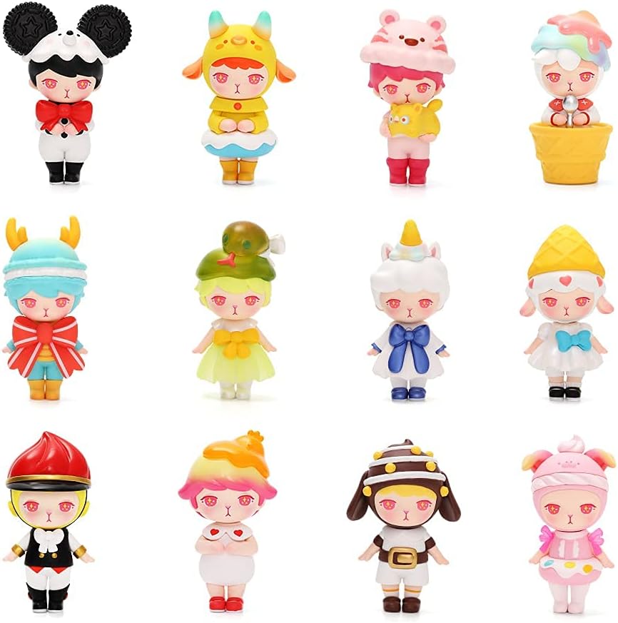 POP MART Bunny Series Collection Zodiac Art 12PC Exclusive Action Figure Box Toy Bulk Box Popular Collectible Art Toy Cute Figure Creative Gift, for Christmas Birthday Party Holiday