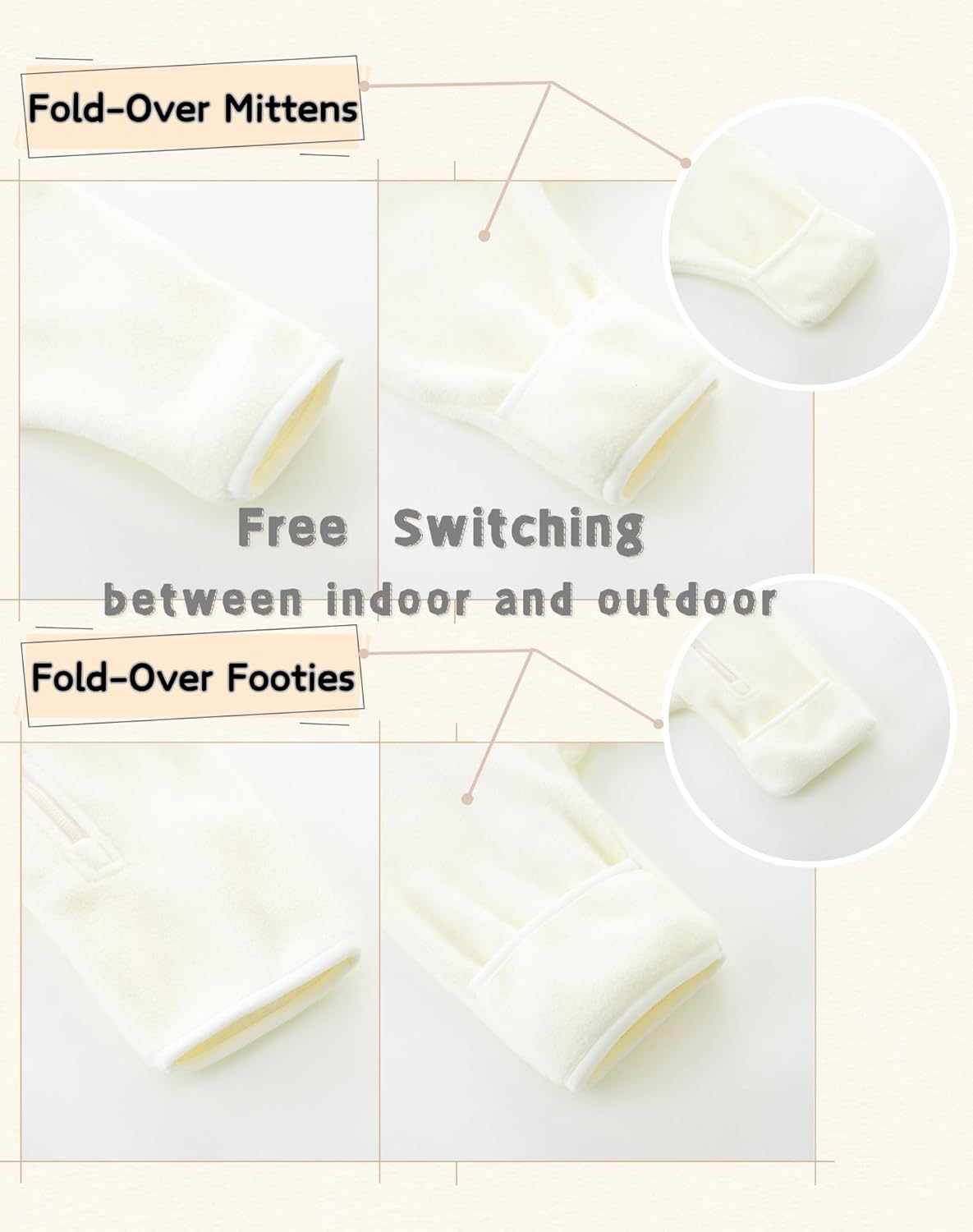 Newborn Baby Fleece Jumpsuit Girls Boys Winter Hooded Coverall Romper Cute Baby Snowsuit Clothes