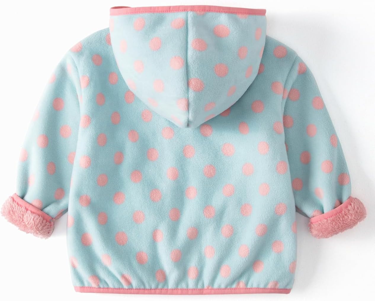 Toddler Printed Polar Fleece hooded Jacket Baby Boys Girls Kids Winter Warm Spring Autumn Outerwear Soft Lightweight