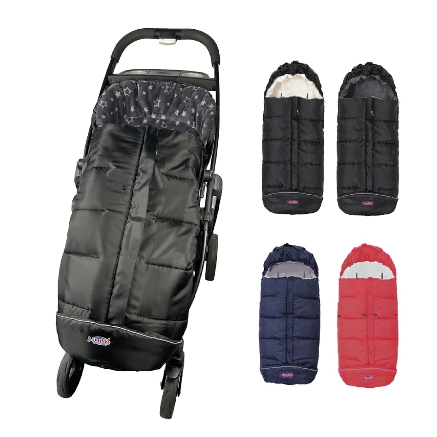 Front Height Adjustable Winter Waterproof Stroller Bunting Bag,Winter Stroller Blanket,Good for M6-48 Toddler
