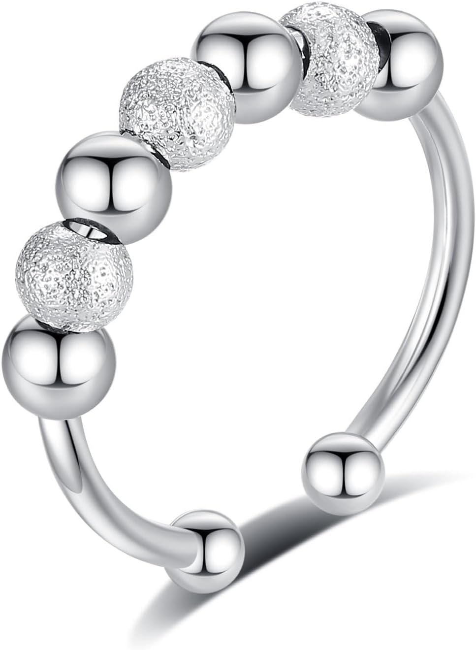 INFUSEU Funny Spinner Fidget Rings for Women Girls Anti Anxiety Stress Worry, Adjustable Size