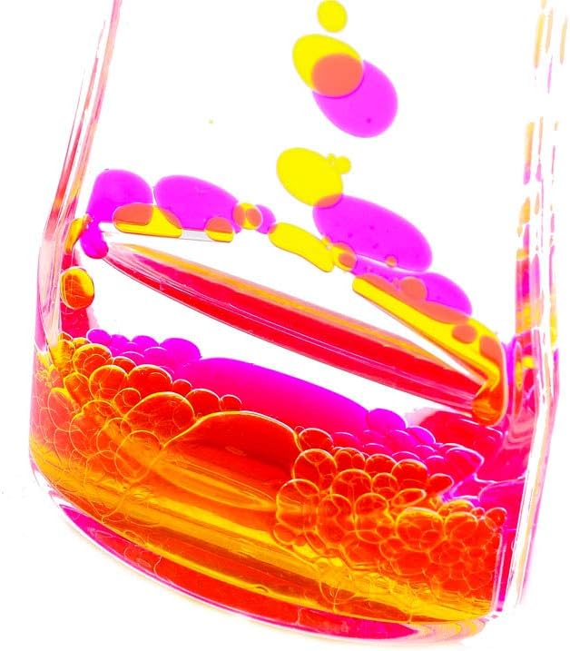 YUE Action Liquid Timer 2 Pack/Liquid Motion Bubbler Timer for Caliming Sensory Toys, Autism Toys,Fidget Toy, Children Activity, Desk Toys,Novelty Gifts,Holiday Stocking Stuffers (Blue+Orange Set)