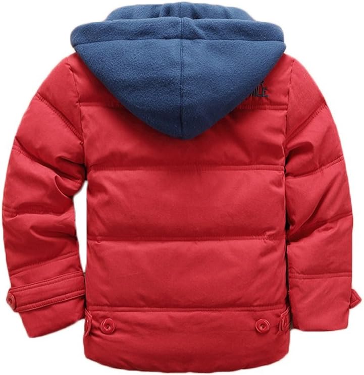 Vinmin Kids Winter Latest Thicken Hooded Jacket Warm Quilted Coat Casual Outdoor Cool Cute for Boys Girls Autumn Spring