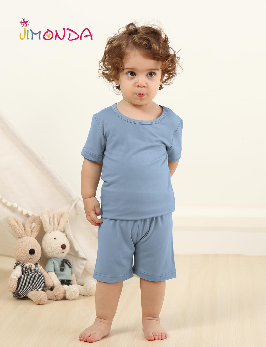 Jimonda Baby Boys Girls Pajama Sets Toddler Sleepwear Cool Jammies 2pcs Viscose from Bamboo PJs 18M-8Y
