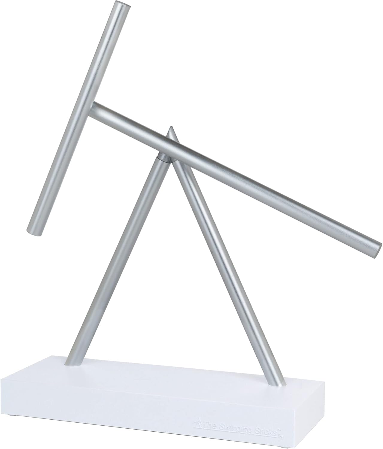 Kinetic Energy Sculpture - Desktop Toy Version (White/Silver)