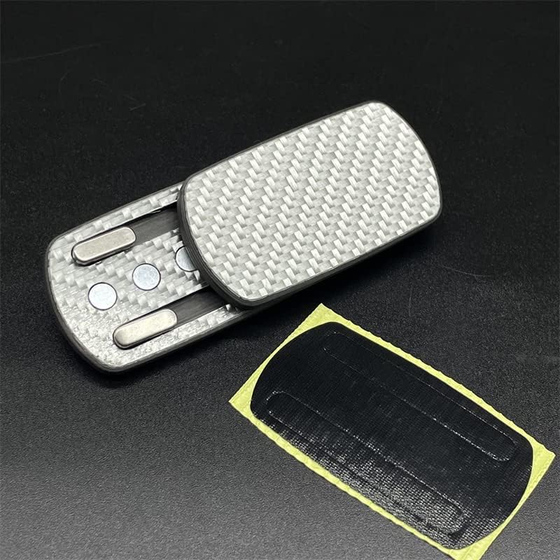 Rectangular Block Carbon Fiber Push Haptic Slider Adult Fidget Toys EDC ADHD Tool Anti-Anxiety Fidget Slider Stress Relief Toys Cool Stuff for Men (Silver Texture)