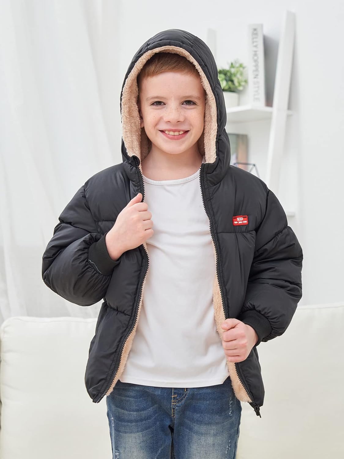 UNICOMIDEA Baby Winter Coat with Hooded Toddler Boys Girls Puffer Jackets for 12M-5T