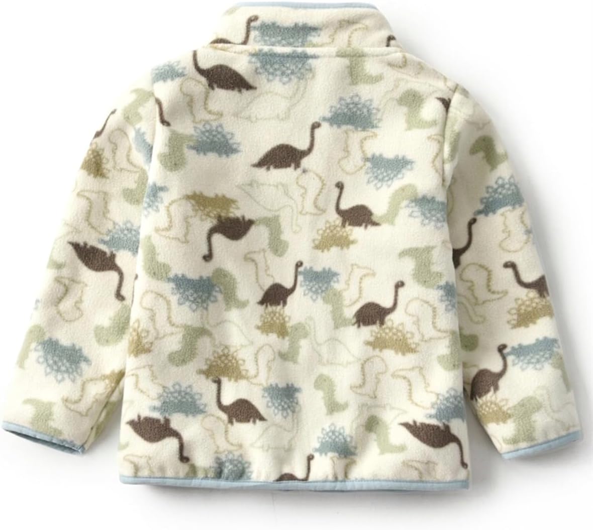 Kids Printed Polar Fleece Jacket Toddler Baby Boys Girls Autumn Winter Warm Sherpa Lining Outerwear Soft Lightweight