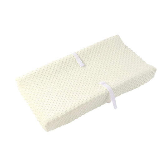 Baby Changing Pad Cover, Super Soft Plush Dot Diaper Changing Table Covers for Baby Girls and Boys, Ultra Comfortable, Safe for Babies, Fit 32"/34'' x 16" Pad (Cream Yellow)