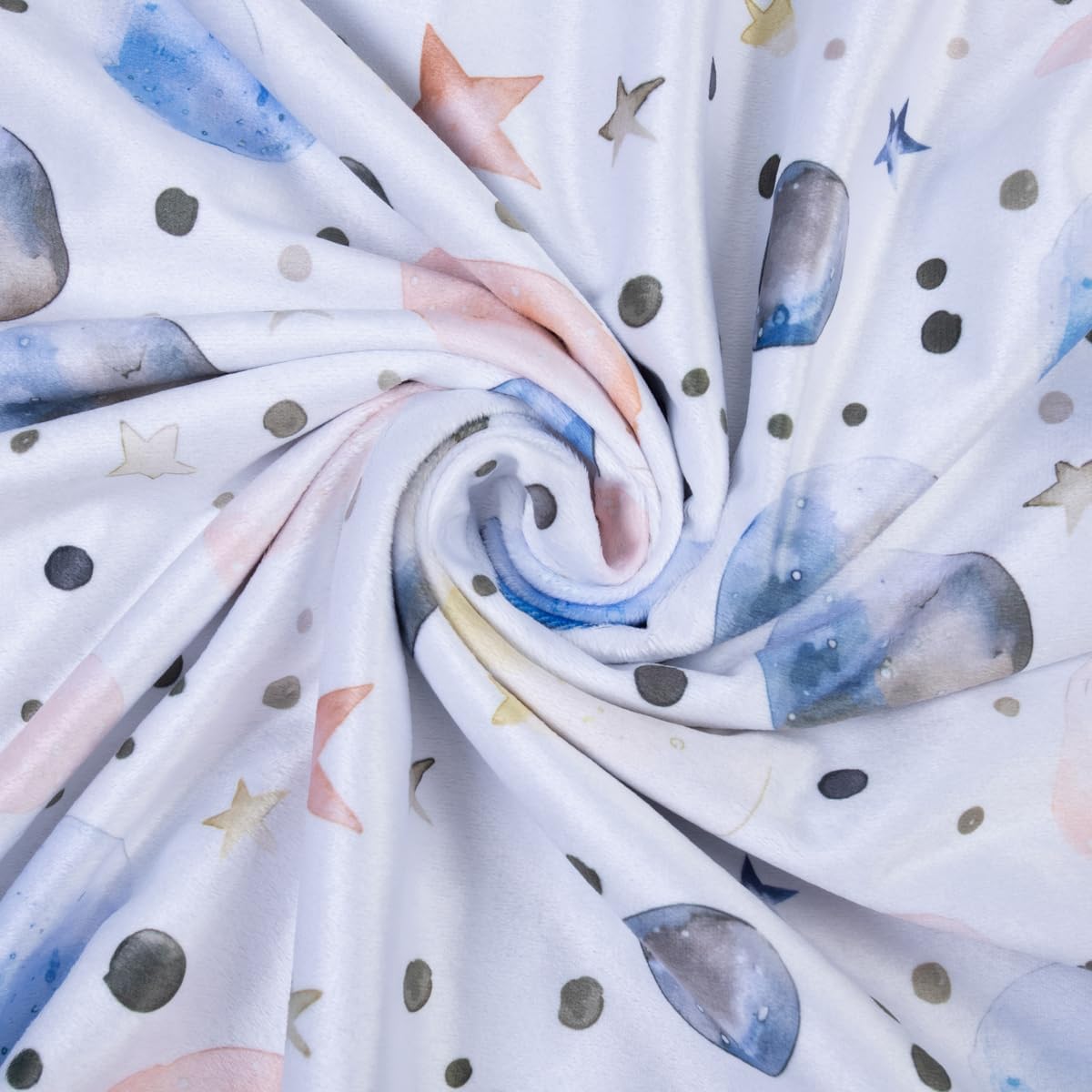 Baby Blankets for Unisex Boys Girls, Super Soft Nursery Minky Blankets, 30 x 40 inch Outer Space Printed Bed Throws Newborn (Color Planet)