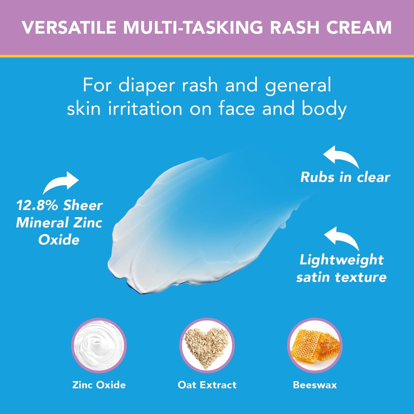 Triple Paste Multi-Purpose Baby Healing Ointment, 2 oz Tube, Diaper Rash Cream and Skin Protectant for Hands, Face and Bottom Treats, Soothes and Prevents with Zinc Oxide (Packaging May Vary)