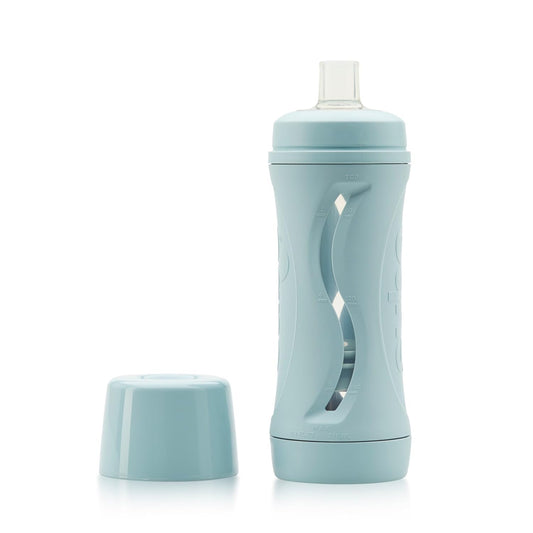 Subo Baby Food Bottle | No Mess Squeeze-Free Toddler Self Feeder | Feeding Bottle to Replace Resuable Pouches | (Duck Egg Blue)