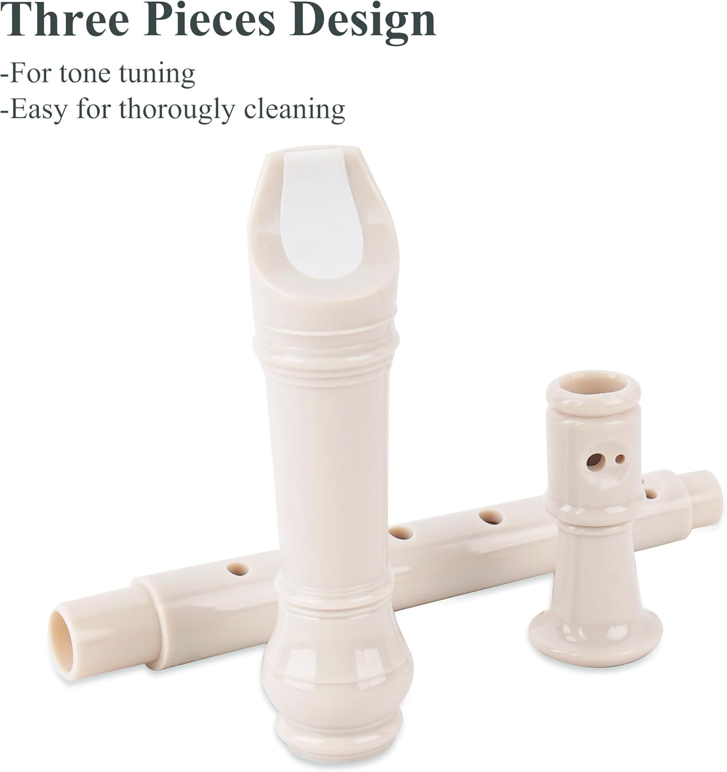 Recorder Instrument for Beginner Adults,8-Hole Soprano Descant Recorder Music Flute with with Cleaning Rod & Leather Case For Home Entertainment(2-Woven Sliver)