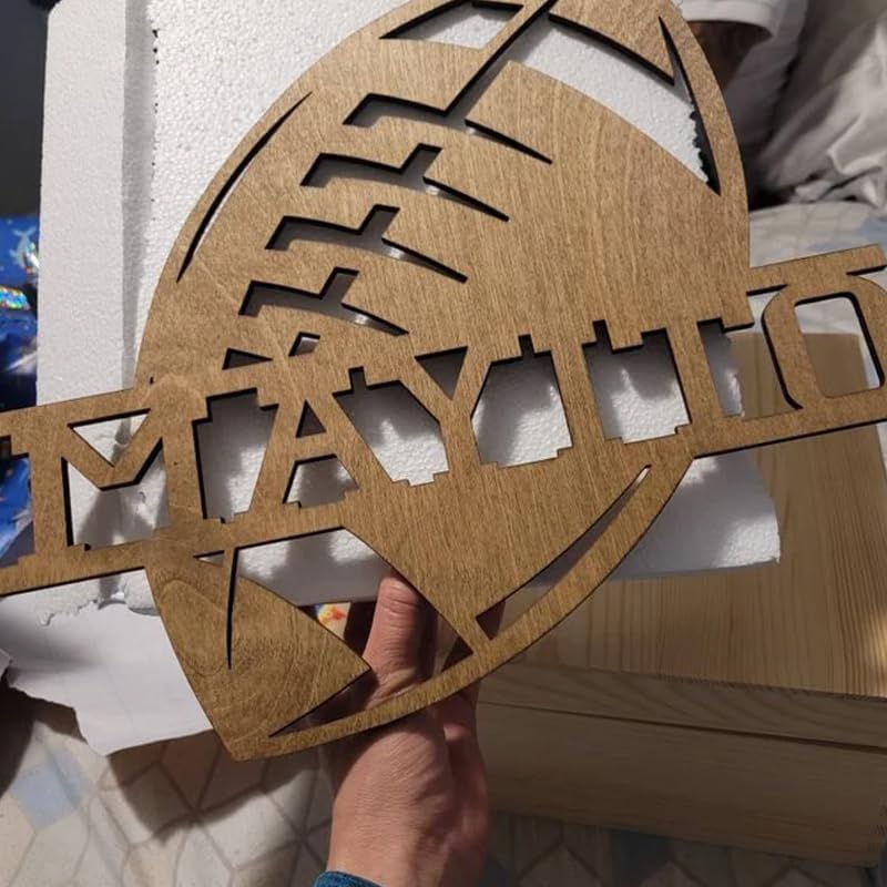 Personalized Football Name Sign, Wooden Name Sign, Football Nursery Decor, Baby Name Sign Wood Sign, Football Gift, Nursery Name Sign for Baby Boy gift/19