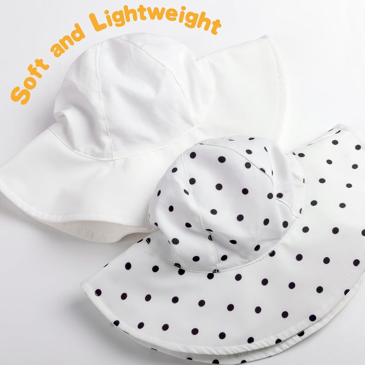 Baby Sun Hat Toddler Girl Beach Hat Adjustable Outdoor Summer Hat UPF 50+ Sun Protection Wide Brim Infant Kids