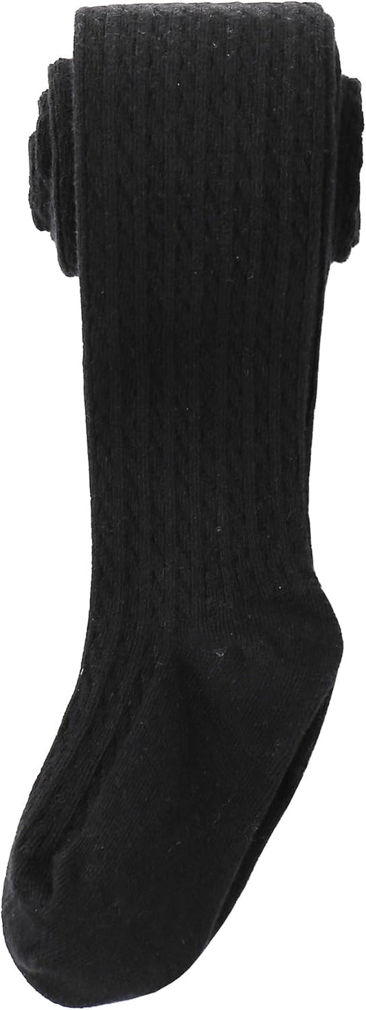CHUNG Toddler Little Girls Cotton Tights Footed Thick Winter Cable Knit Legging Pantyhose Stocking