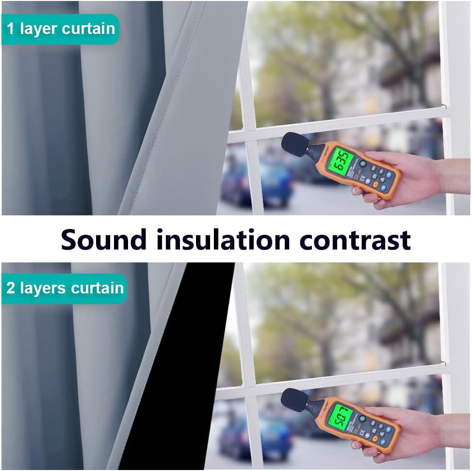 NICETOWN 100% Blackout Curtains for Windows, Pack of 2, Vintage Blue, 52" W x 102" L, Super Heavy-Duty Black Lined Total Darkness Drapes for Bedroom, Privacy Assured Window Treatment for Patio