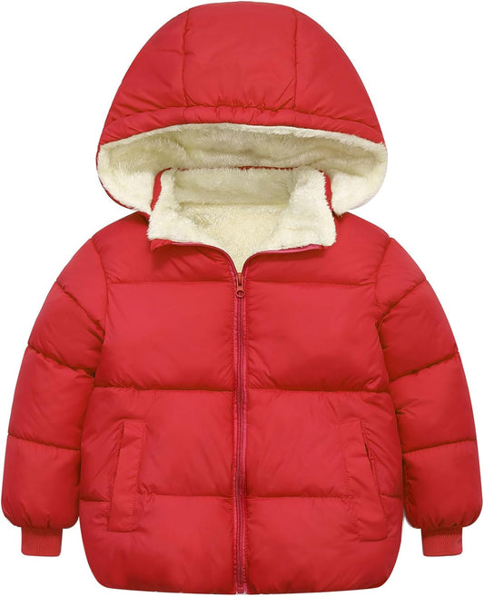 TUONROAD 1-6T Baby Girl Boy Winter Fleece Coats Toddler Warm Puffer Jackets Kids Down Alternative Outerwear