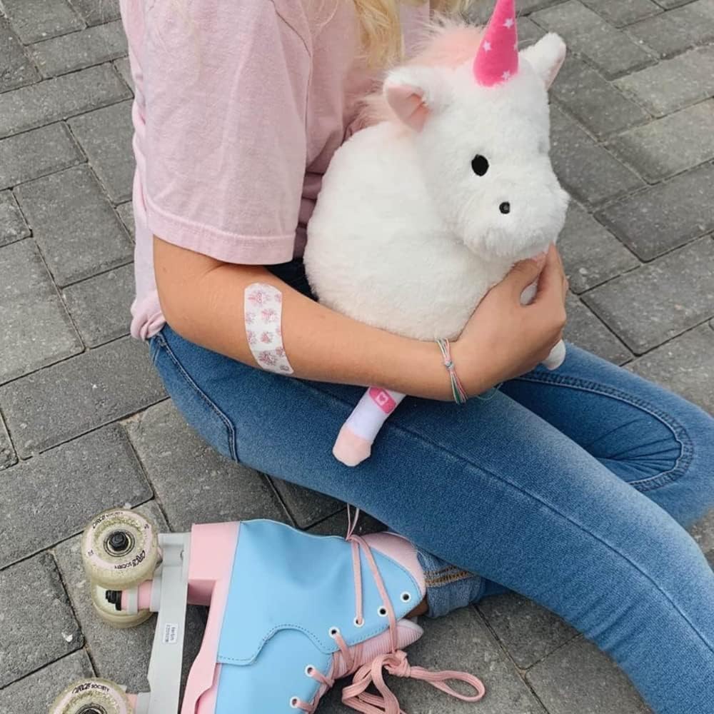 Plush Emergency Kit for Home – Compact Travel Size – Kids Medical Kit – Toddler Care Kit – Mini Boo Boo Bag – Small Emergency Kit for Classroom – Lily Unicorn Plush Bag