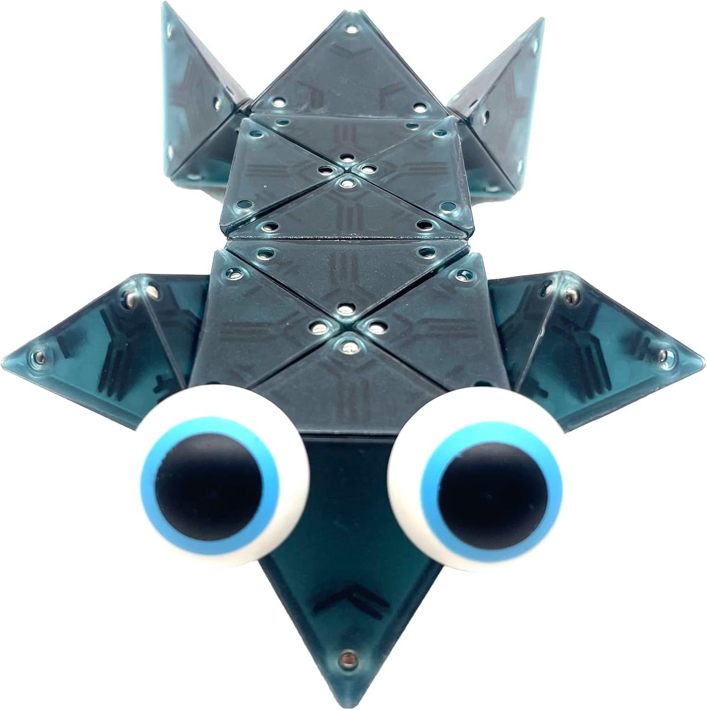 Magnetic Fidget Toys Desk Decor for Stress Relief, 22 Pcs Triangle Puzzle Magnet Fidget Balls Building Blocks for Teens & Adults, Girls, Boys (Dark Blue)