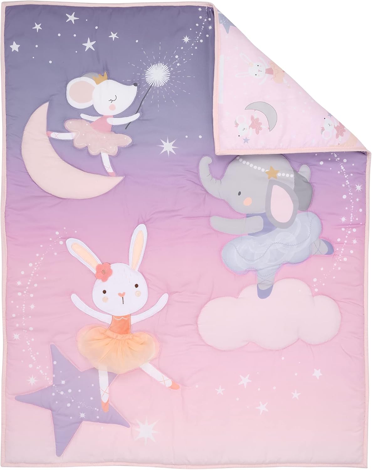 Bedtime Originals Tiny Dancer 3-Piece Ballet Baby Crib Bedding Set - Elephant