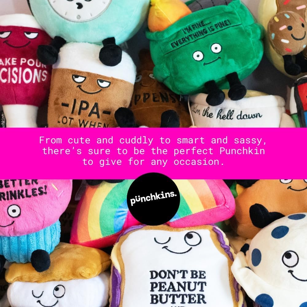 Book Lover Plushie, Funny Meme Gag Gift, Comical Plush Collectible, Stocking Stuffer Present, Great for Emotional Support, Fun Desk Accessory, Weighted Base for Display