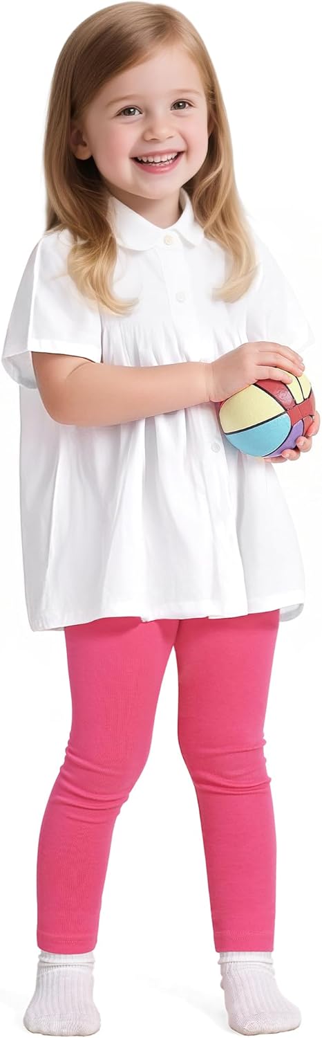 Witwot 3 Pack Baby Girls Leggings Toddler Kids Soft Cotton Pants Size 18M-5T