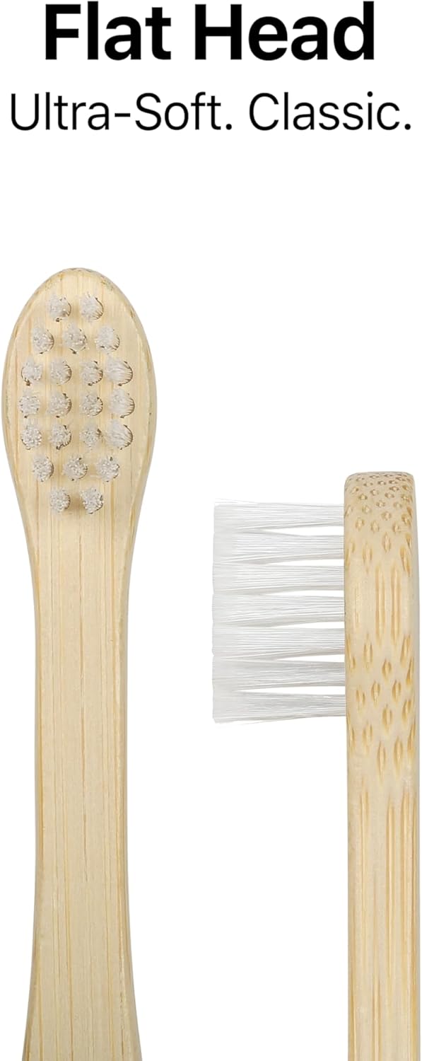 Sea Turtle Plant-Based Bristles, Ultra-Soft Bamboo Toothbrushes, Natural Toothbrush for Babies (4 Pack)