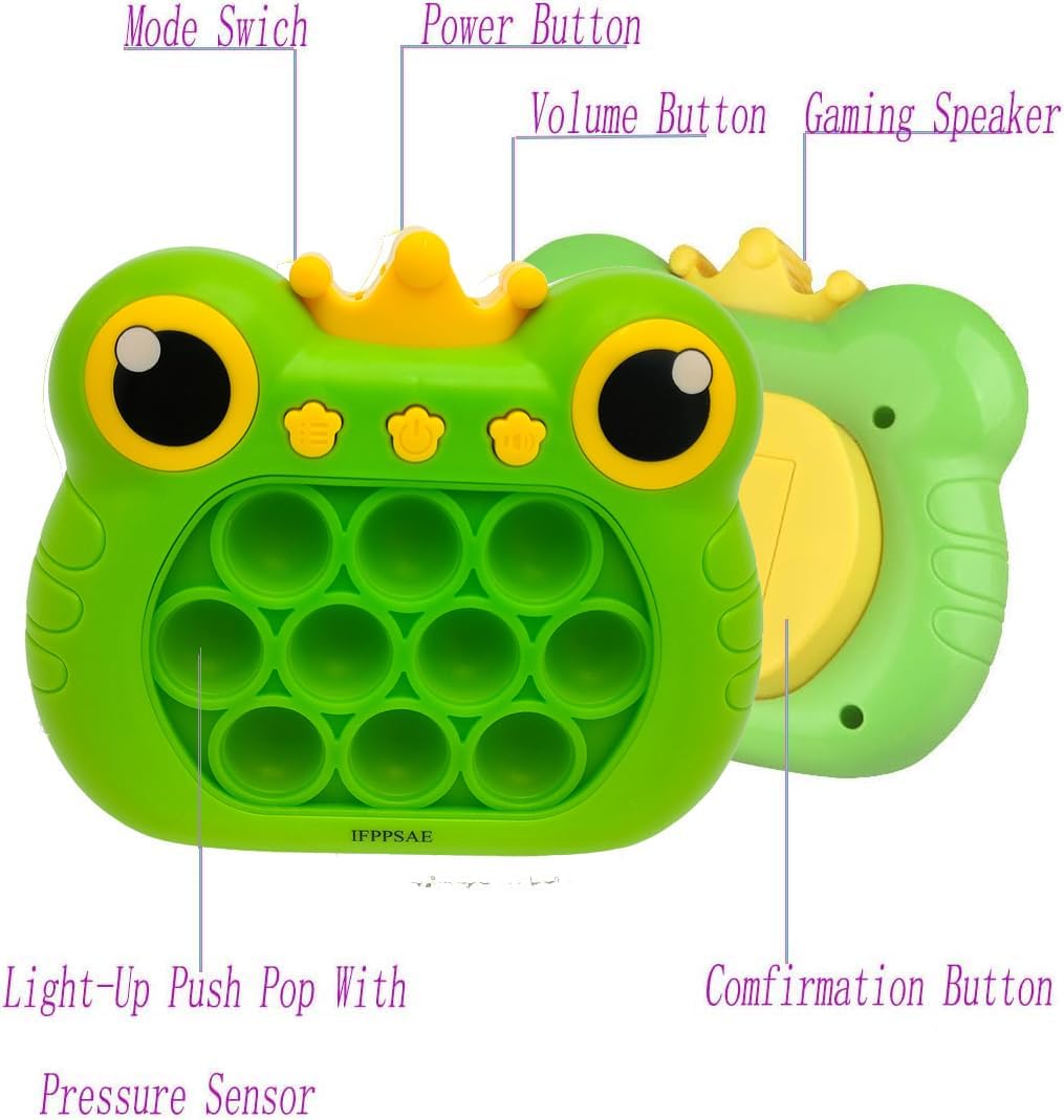 Pop It Fidget Toys Fast Push Game Handheld Game Puzzle Game for Kids 3-12 Birthday Gifts ，Sensory Fidget Toys for Kids and Adult（Green）