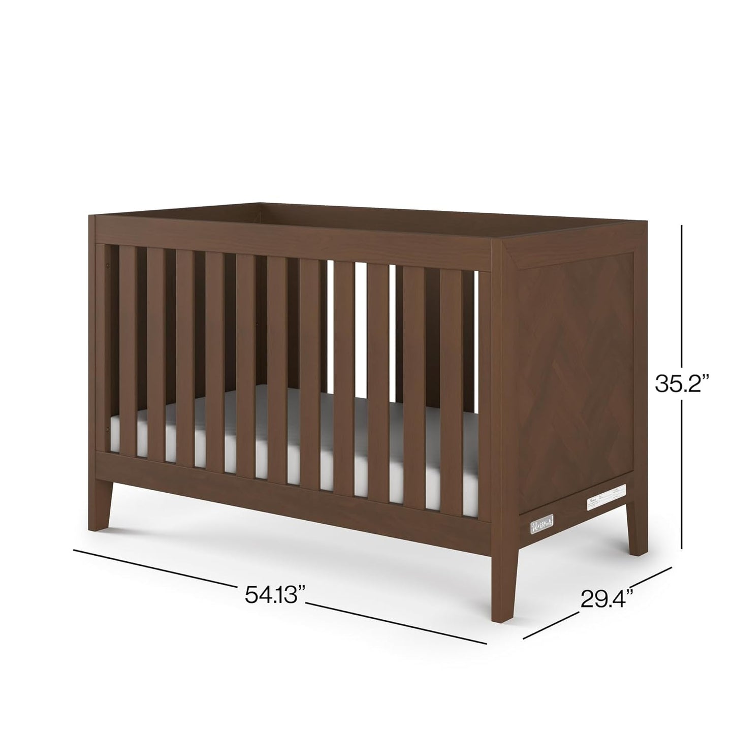 Child Craft Kieran 3 in 1 Convertible Crib, Baby Crib Converts to Day Bed, Toddler Bed, 3 Adjustable Mattress Positions, Non-Toxic, Baby Safe Finish (Toasted Chestnut)