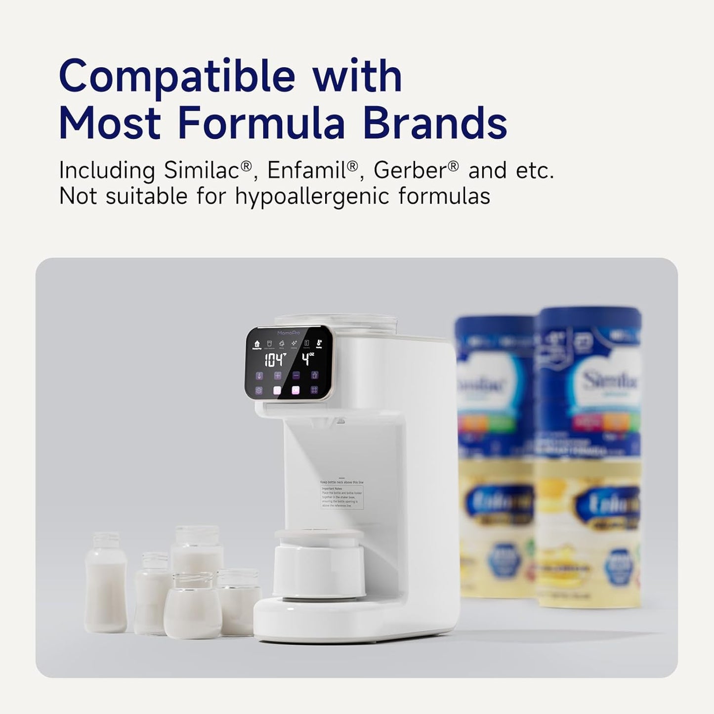 PureMix Baby Formula Dispenser - Formula Maker - Automatic Powder Blending with Accurate Temperature Control, Compatible with Most Formula Brands and Bottle Sizes